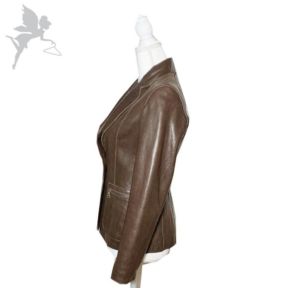 MARC NEW YORK 70's Retro Look Leather blazer - Picture 2 of 7